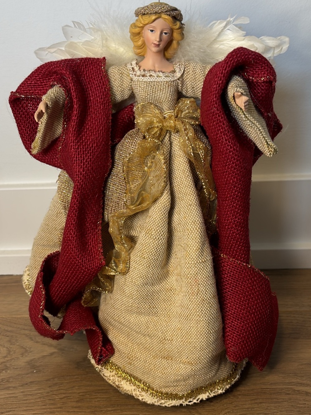 Vintage Christmas Angel Tree Topper Approx. 12”
